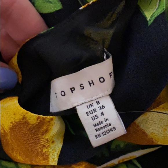 Nwt Topshop Lemon Print Dress 